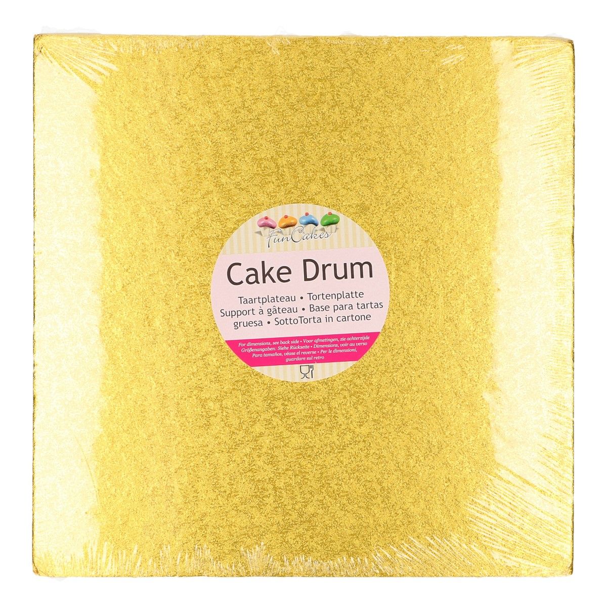 cake drum carre argent