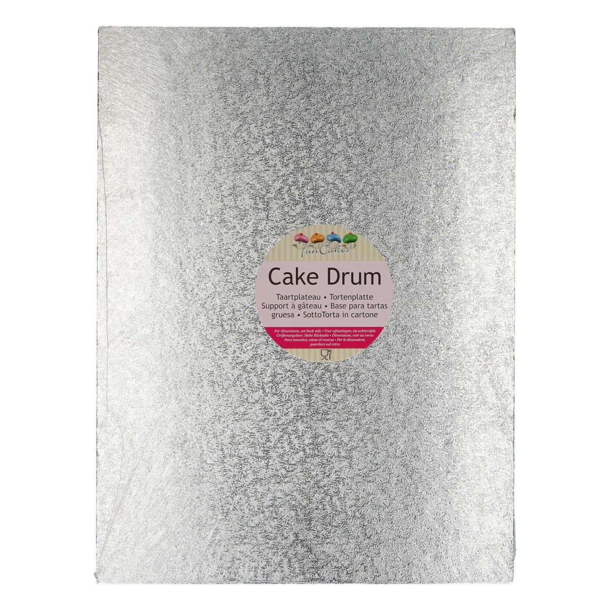 cake drum carre argent