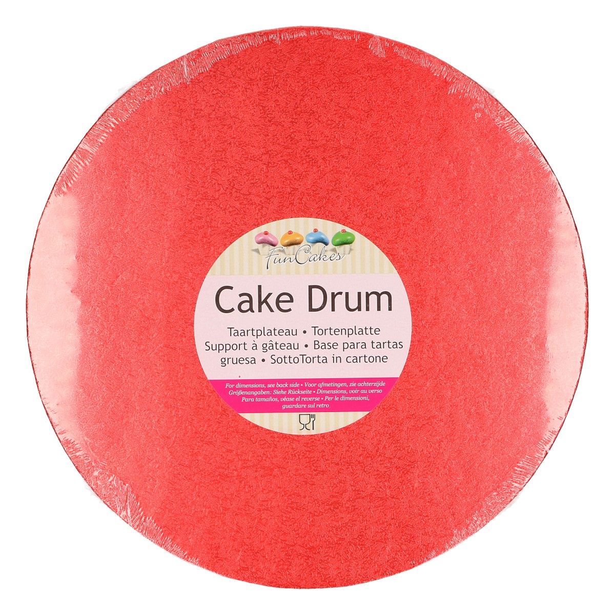 cake drum rond rose