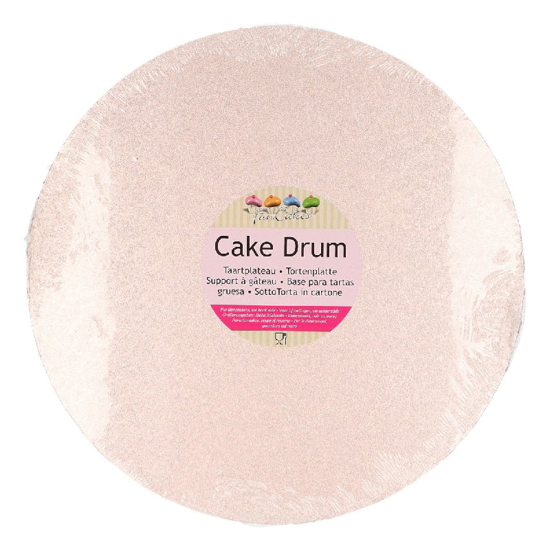 cake drum rond rose