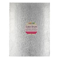cake drum carre argent