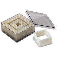 lot de 9decoupoirs carres canneles